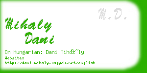 mihaly dani business card